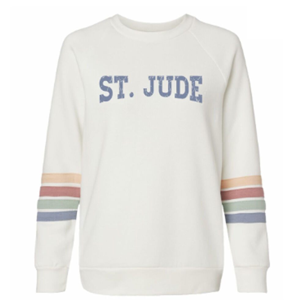 St. Jude Retro Stripe Crewneck Sweatshirt – Women's