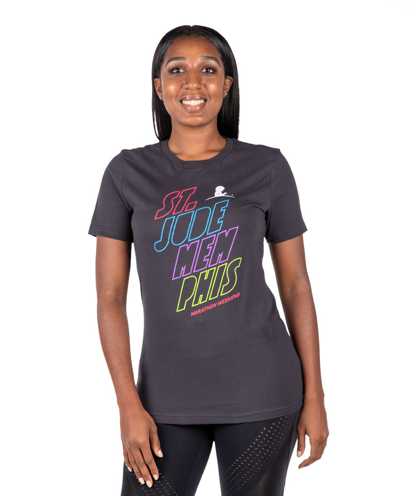 Unisex St. Jude Marathon Neon Design T-Shirt