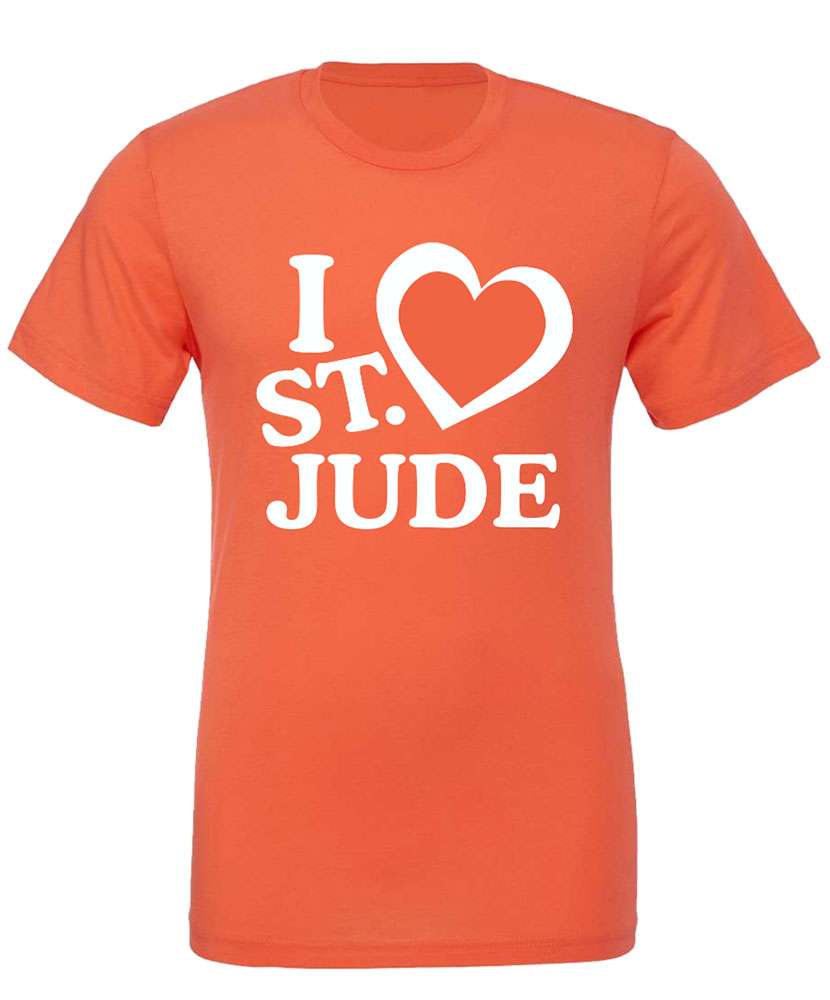 Unisex I Heart St. Jude Puff Paint Short Sleeve Crew T-Shirt