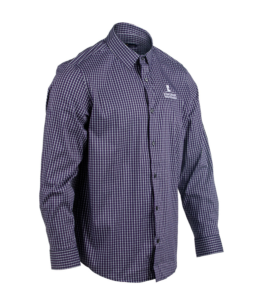 Chambray Cotton Poplin Polo Button Down Collar, Sport Shirt