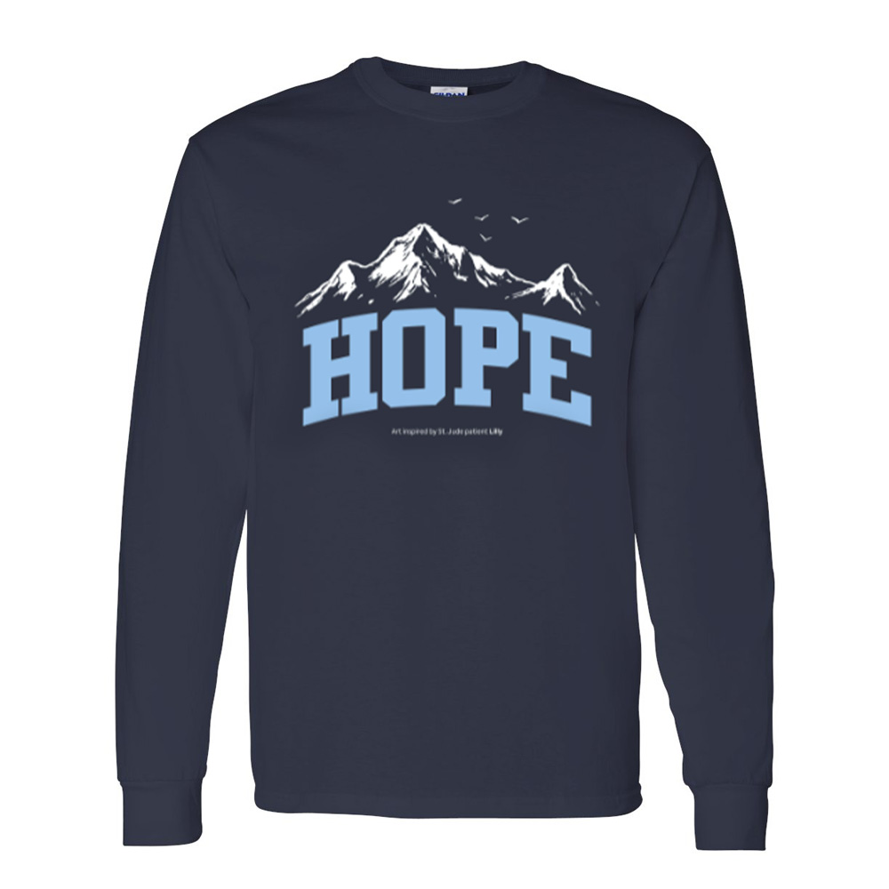 Primary image Mountains of Hope Long Sleeve T-Shirt | Inspired by Patient Art &ndash; Unisex