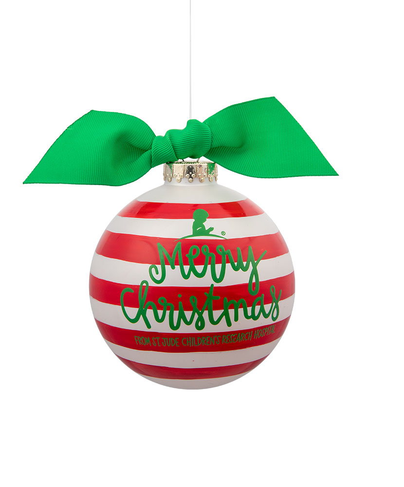 Striped Christmas Tree 4 Inch Ornament