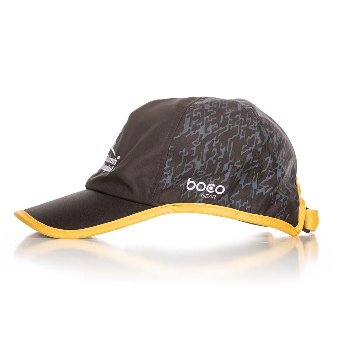 Black Abstract With Gold Trim Hat