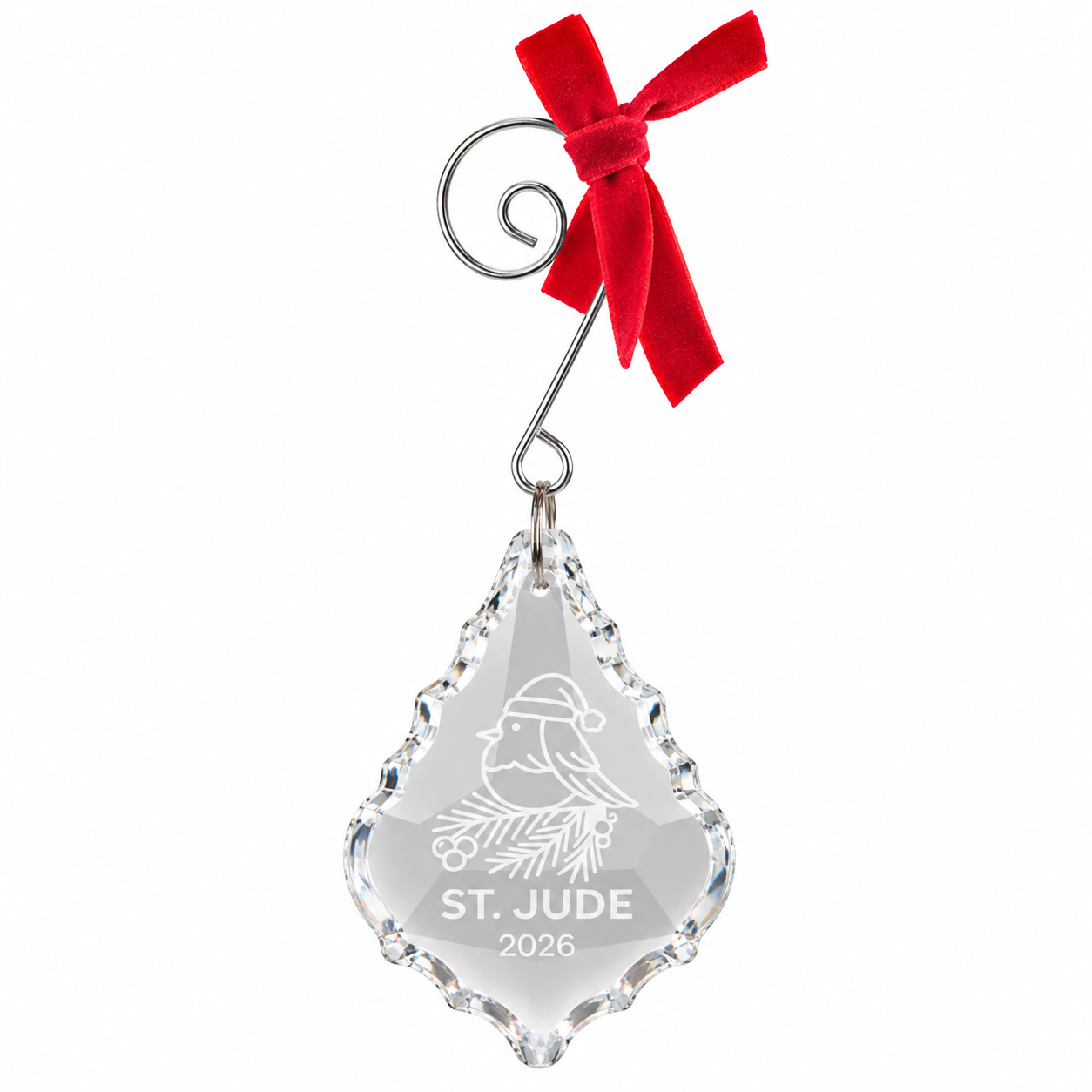 Patient Art Bird on Branch Crystal Ornament – Tayde | St. Jude Giftshop