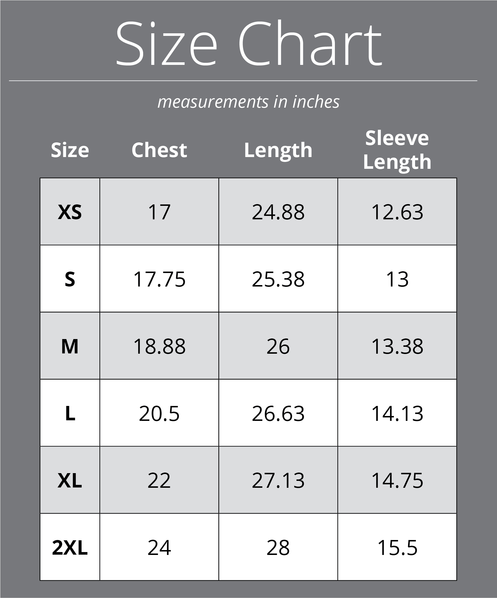New Balance Size Chart Clothing