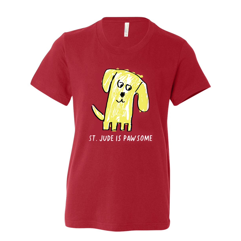 Primary image Patient Art Dog (Taffy) Graphic Youth T-Shirt &ndash; St. Jude Is Pawsome
