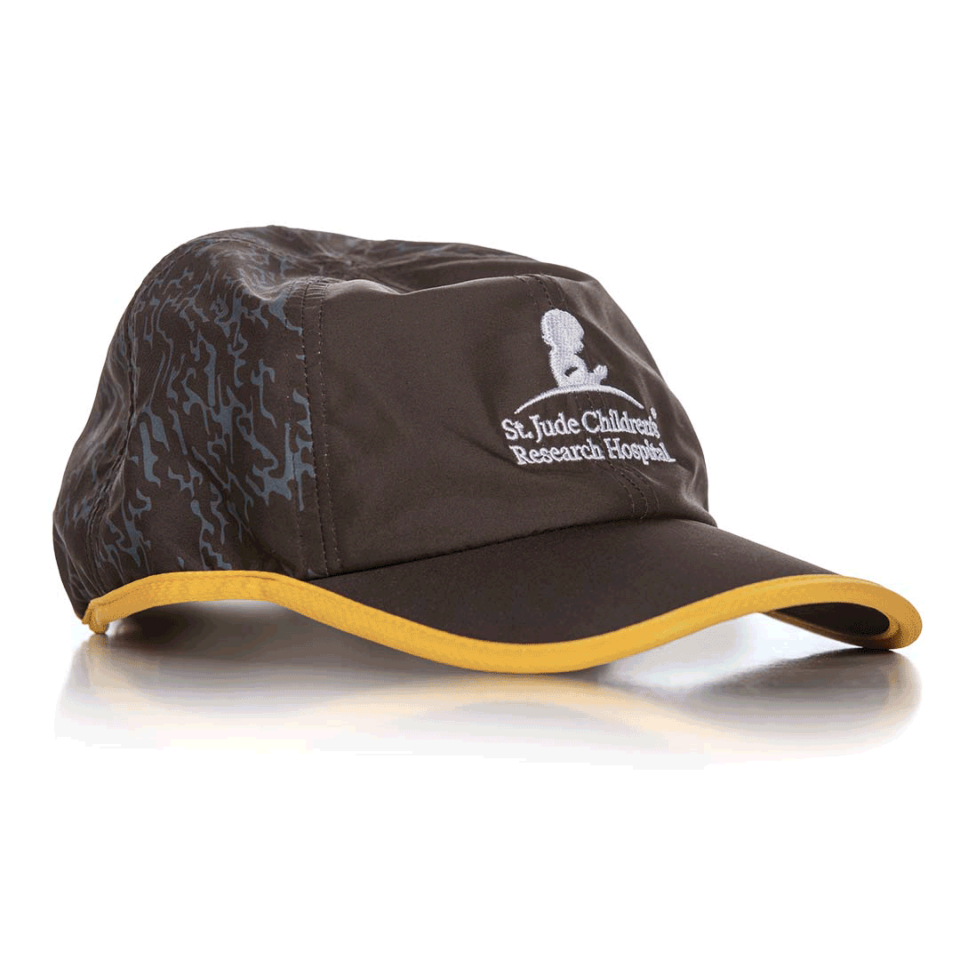 Black Abstract With Gold Trim Hat