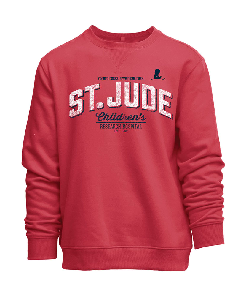 Unisex Faded Block Letter Outline STJ Sweatshirt