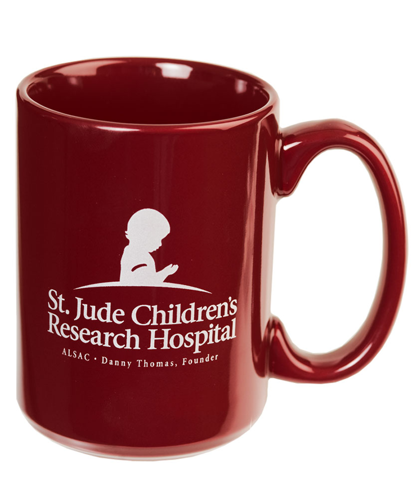 St. Jude Ceramic Coffee Mug - Burgundy