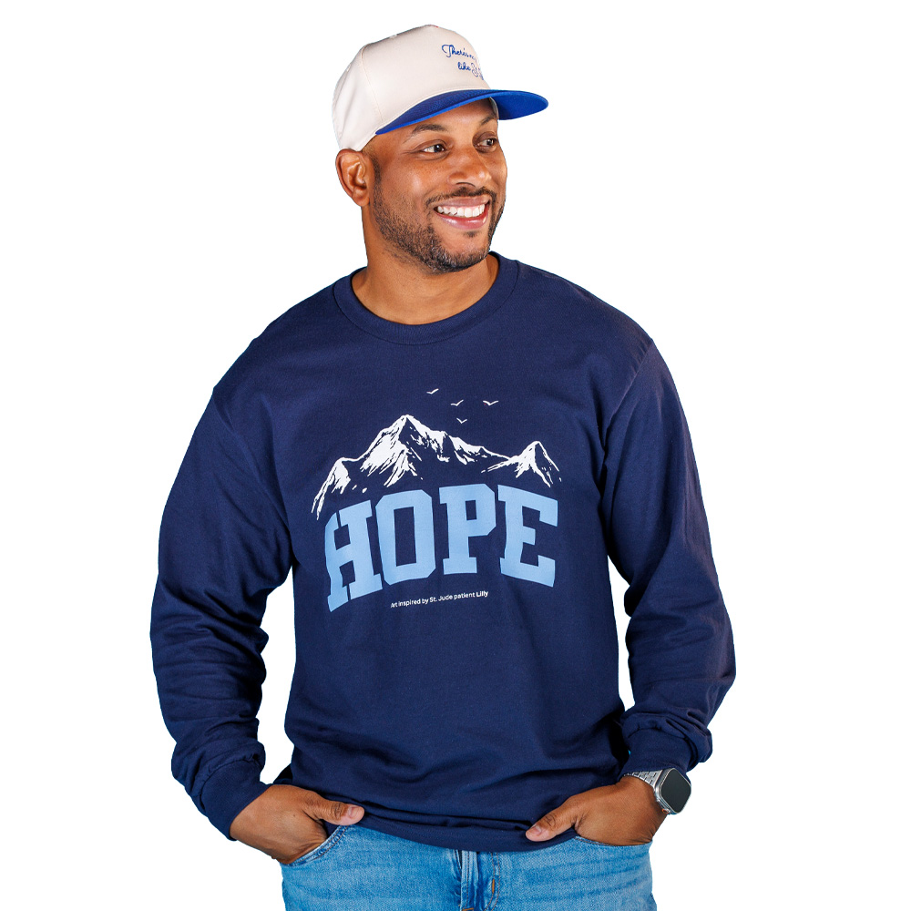 Primary image Mountains of Hope Long Sleeve T-Shirt | Inspired by Patient Art &ndash; Unisex