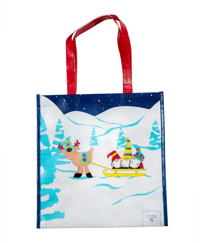 Holiday Gnomes Reusable Tote Bag Art Inspired By Patient Ty