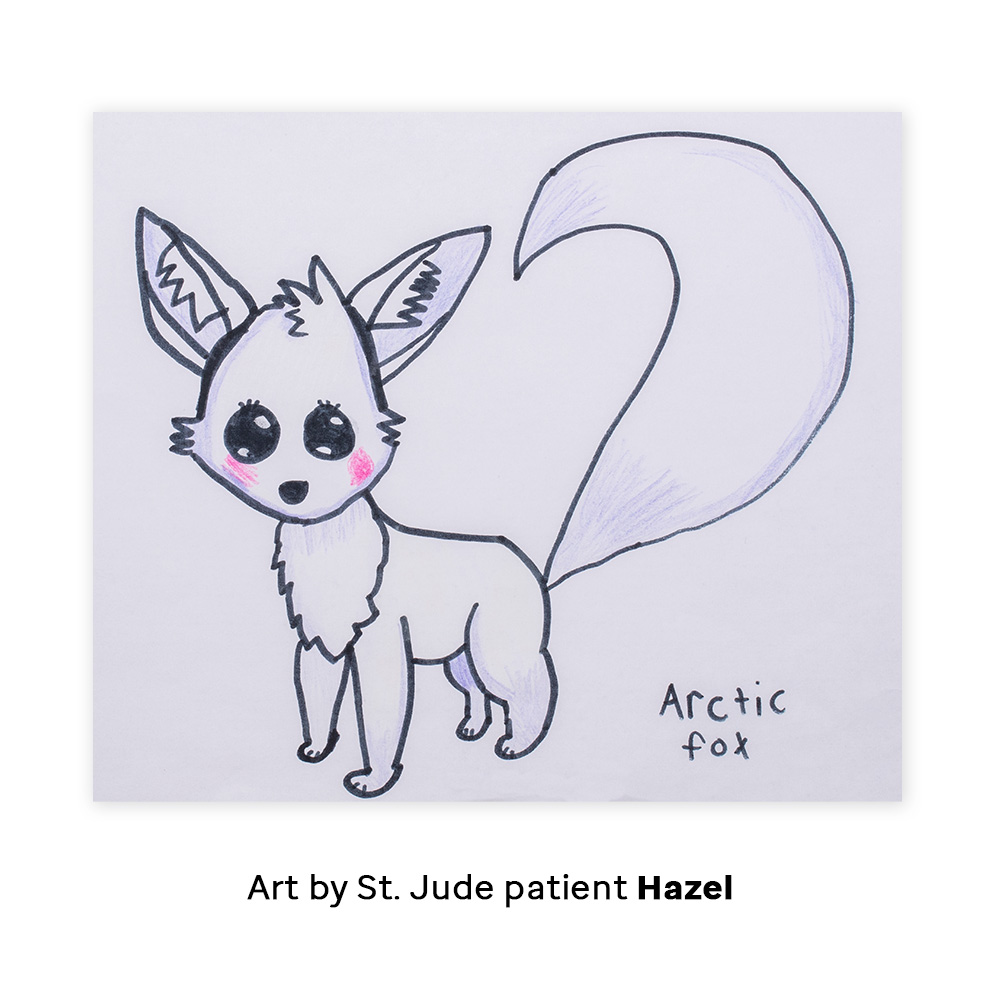 Primary image Patient Art Arctic Fox Vinyl Sticker &ndash; Hazel