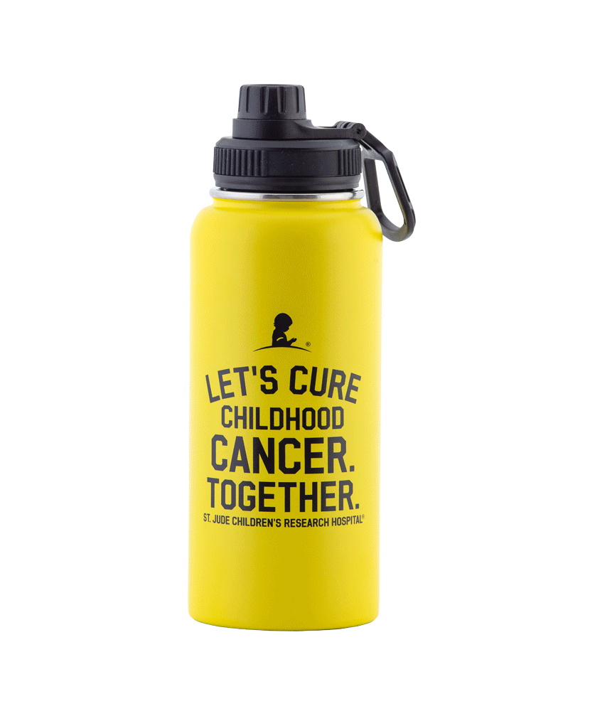 Let's Cure Childhood Cancer Together 32oz Metal Water Bottle