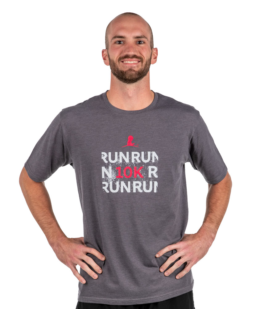 Unisex Run 10K Performance Shirt Grey
