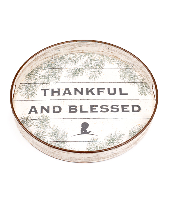Thankful and Blessed Decorative Tray