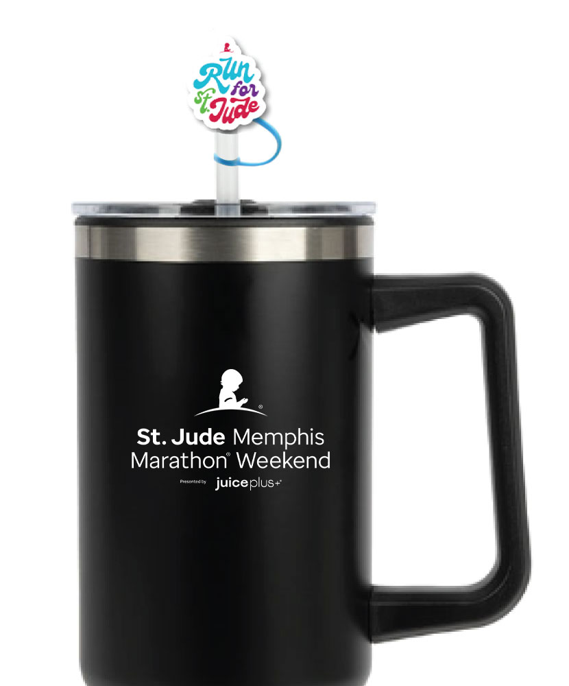 SJMM 40oz Double Wall Travel Mug with Handle - Black - St. Jude Gift Shop