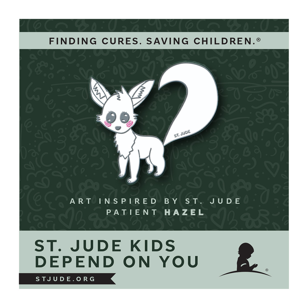 Primary image Patient Art Arctic Fox Enamel Pin &ndash; Hazel