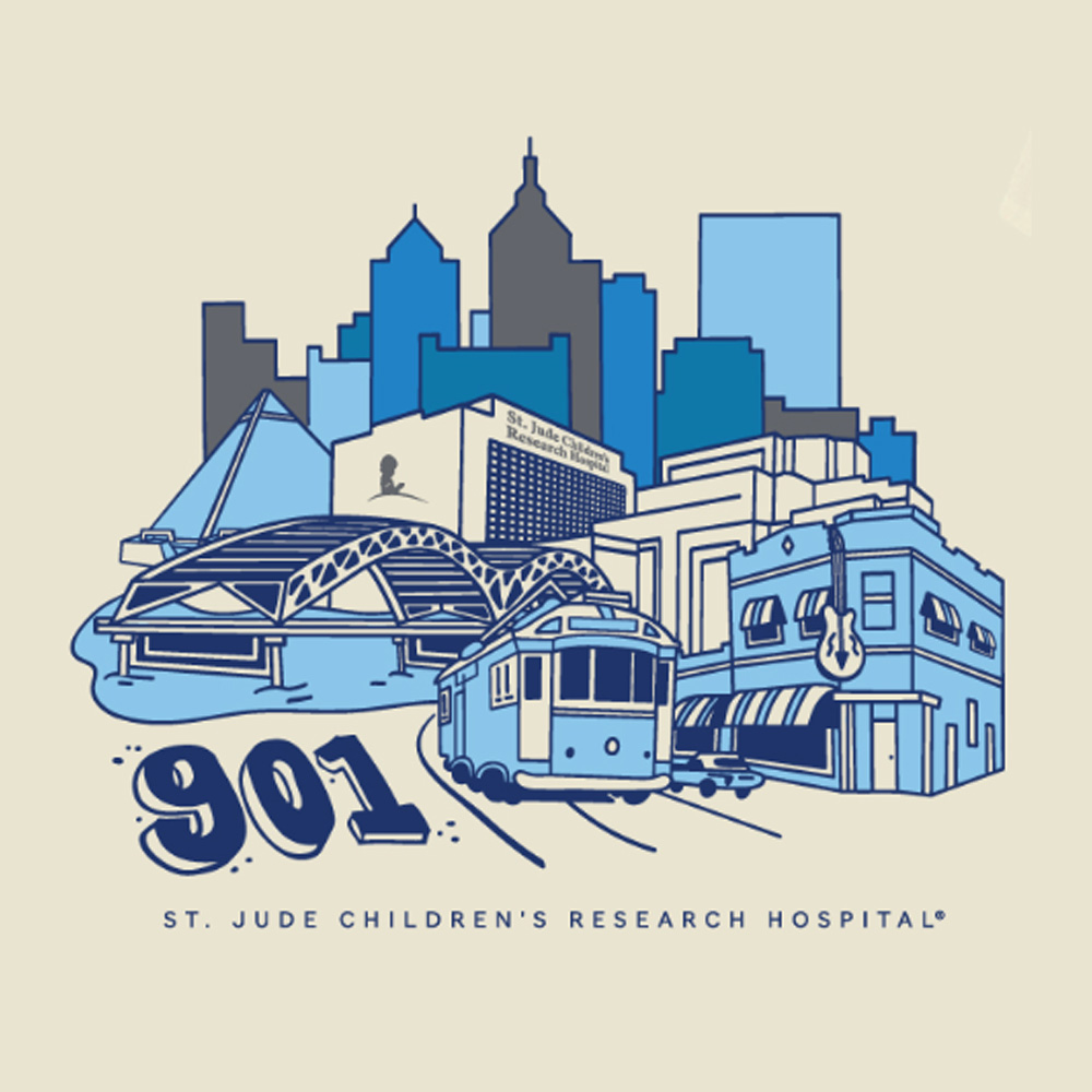Primary image St. Jude Memphis 901 Day Skyline Graphic T-Shirt &ndash; Unisex