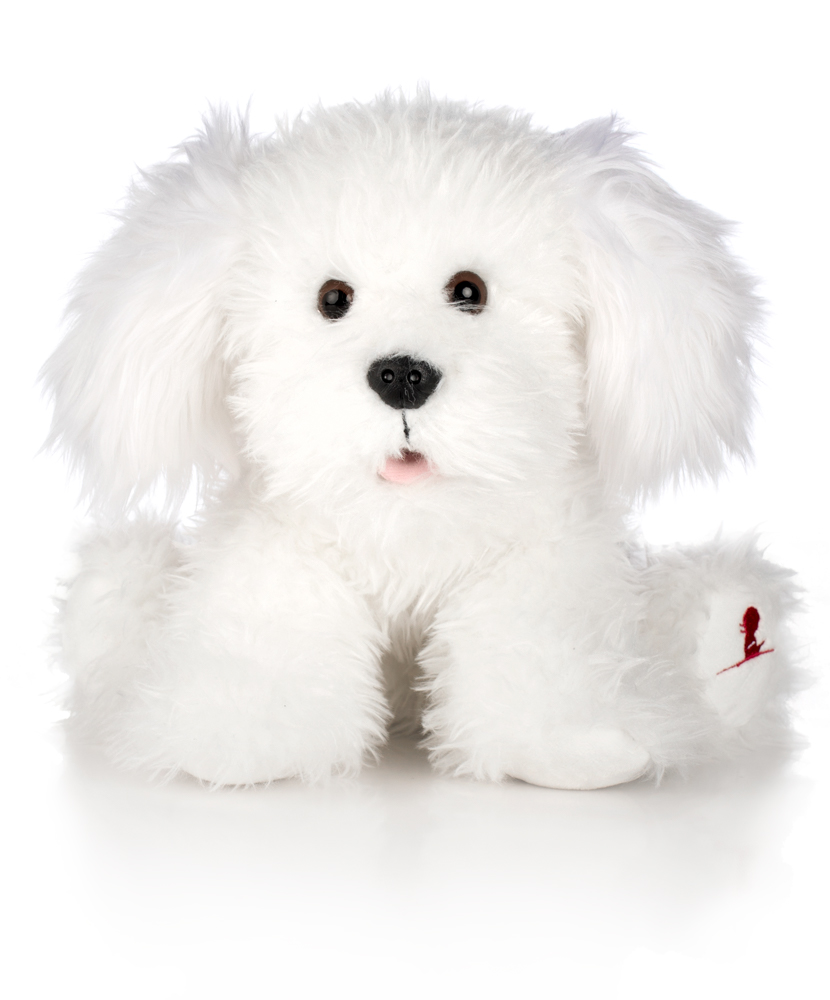 white puppy plush