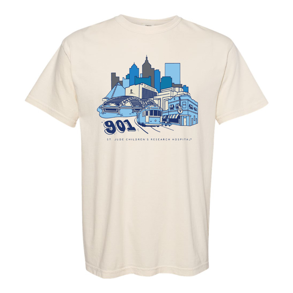 Primary image St. Jude Memphis 901 Day Skyline Graphic T-Shirt &ndash; Unisex