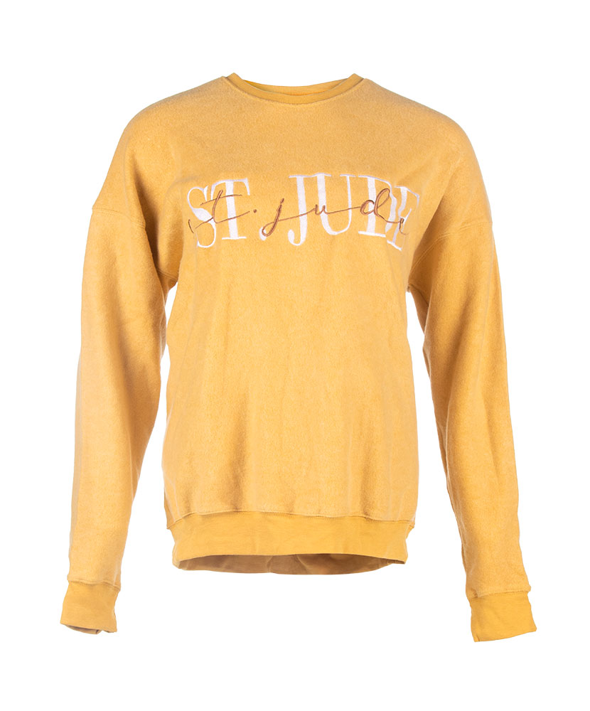 Sueded Overlap Embroidered Super Soft Sweatshirt