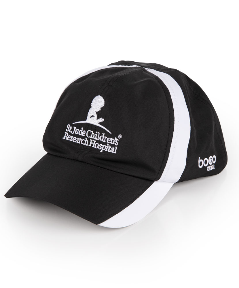 Color Block Running Hat Black and White - St. Jude Gift Shop
