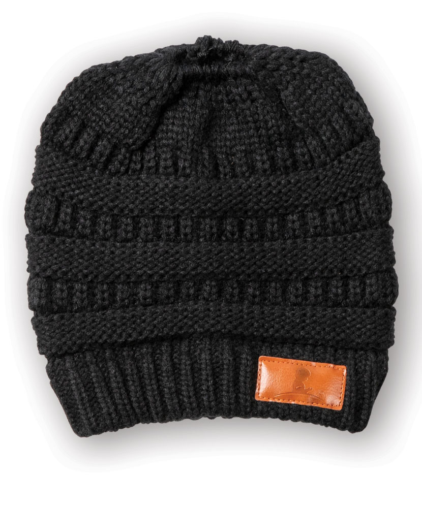 ponytail knit cap