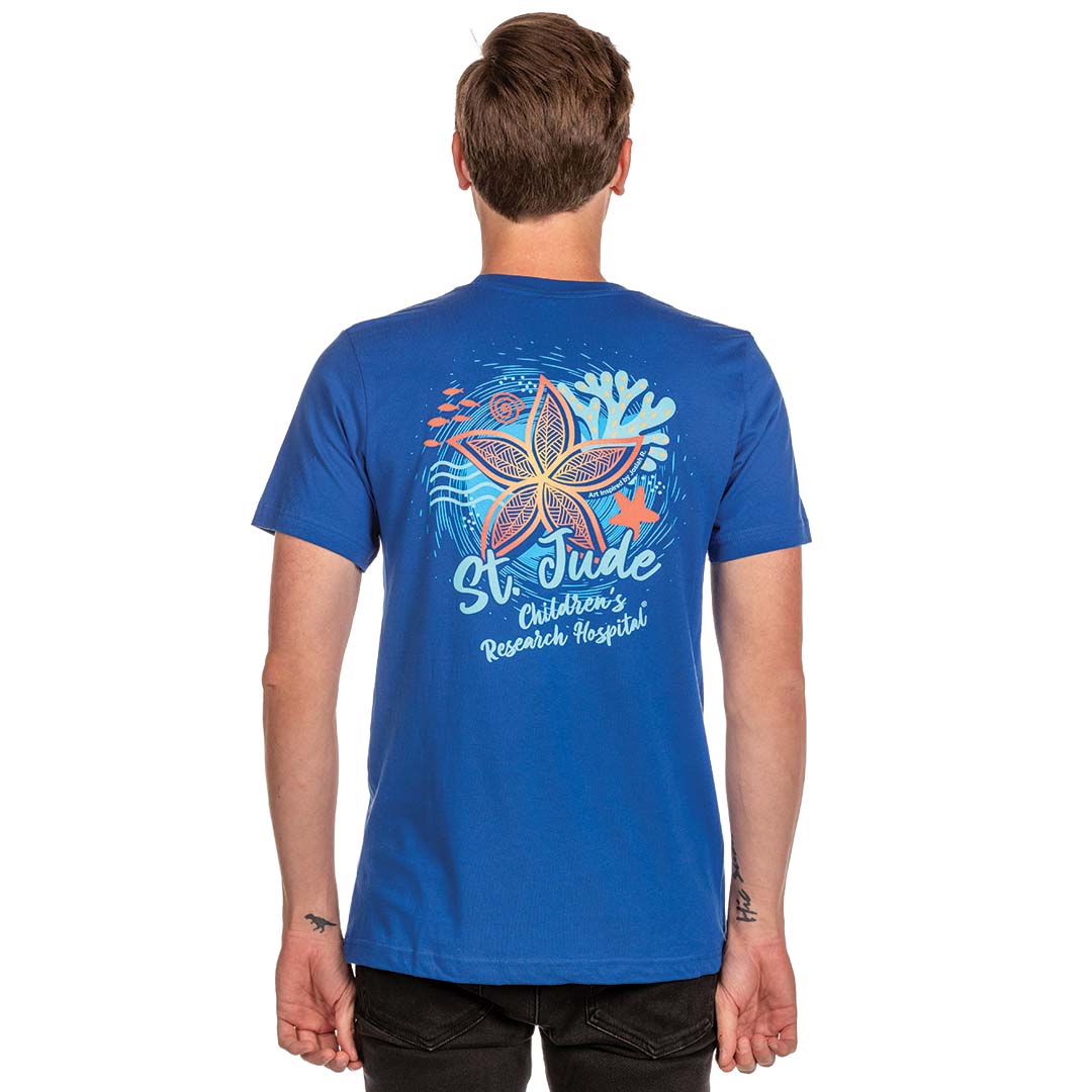 Unisex Starfish Under Sea T-Shirt - Patient Art Josiah