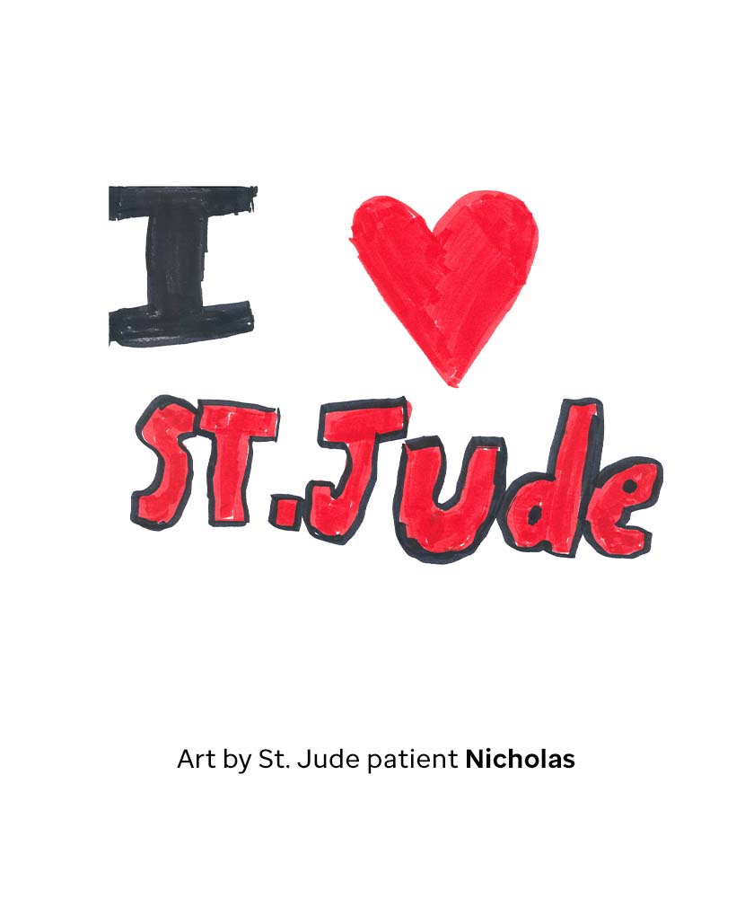 I Love St. Jude Patient Art Cards - Set of 10