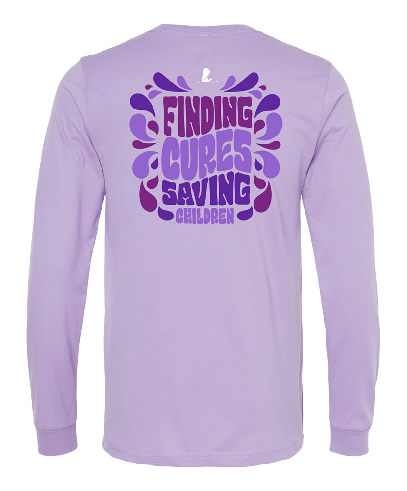 Unisex Finding Cures Groovy Font Long Sleeve T-Shirt