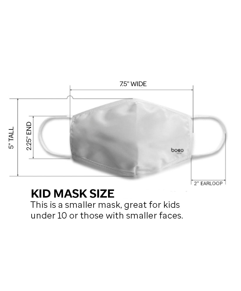 Tonal Inspirational Words KIDS Face Mask with Filter Pocket