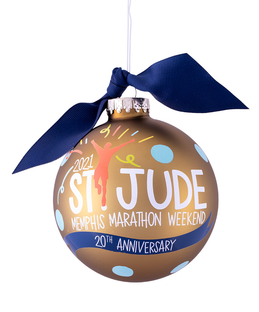 St. Jude Memphis Marathon 20th Anniversary Ornament by Coton Colors™