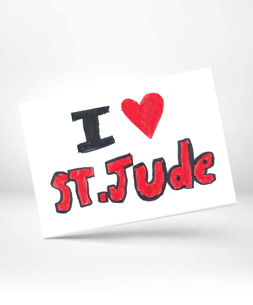 I Love St. Jude Patient Art Cards - Set of 10