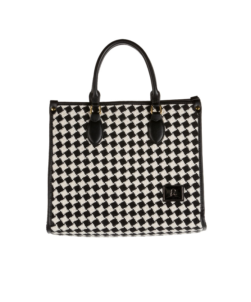 Houndstooth Tote with Cosmetic Bag Insert - St. Jude Gift Shop