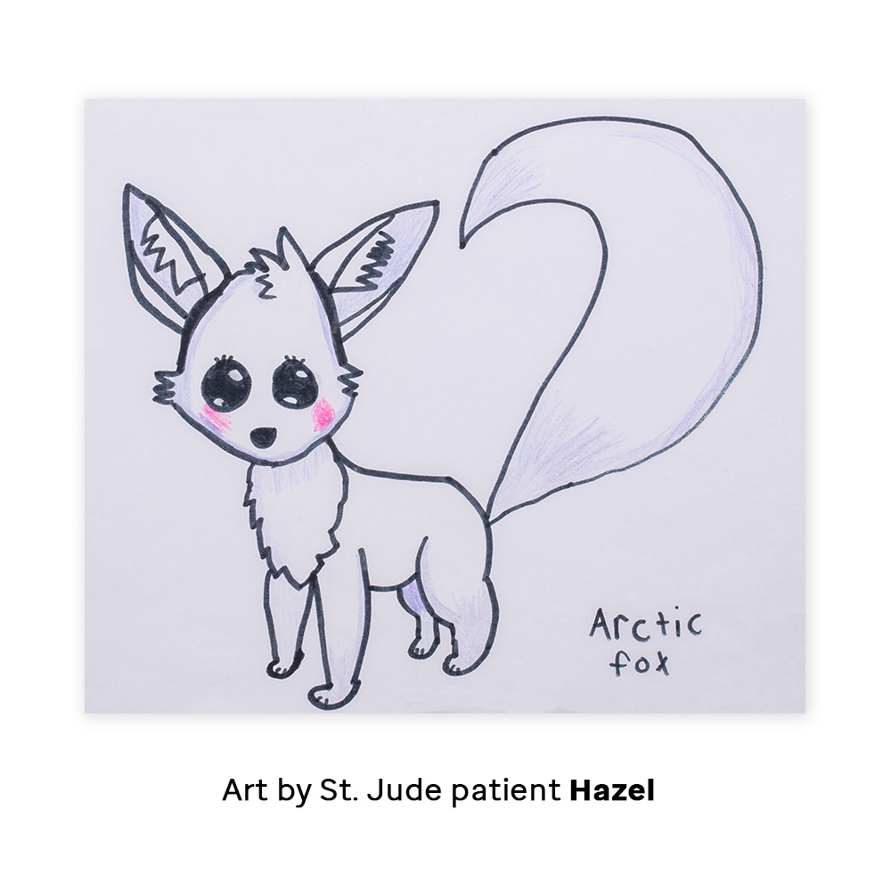 Primary image Patient Art Arctic Fox Enamel Pin &ndash; Hazel