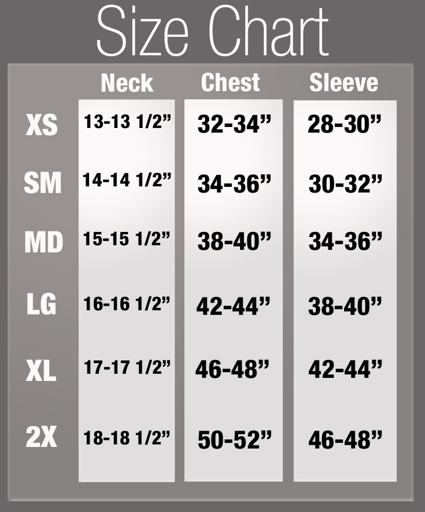 brooks brothers shirt size guide