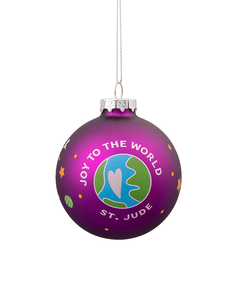 Patient Art Inspired St. Jude in Space 3" Glass Ornament