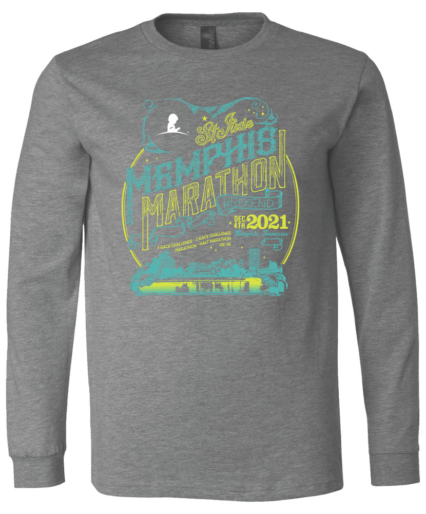 2021 St. Jude Memphis Marathon Finisher Long Sleeve Shirt