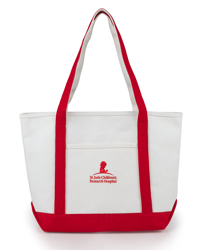 Canvas St. Jude Red Tote