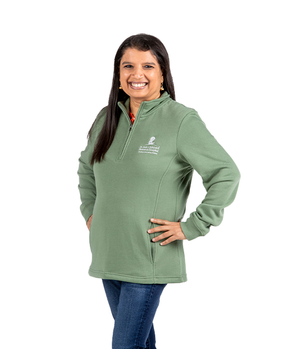 Women's Green Quarter Zip Pullover