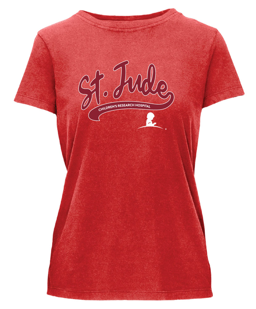 Women's Baseball Script Red T-Shirt