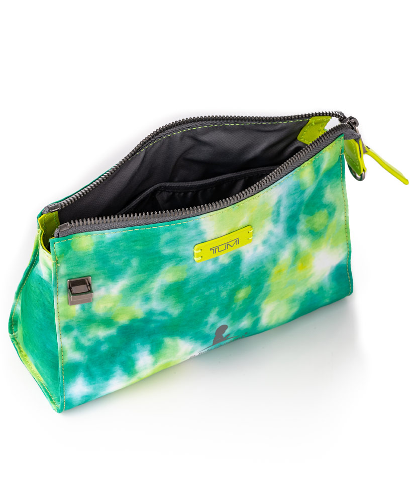 Green Tie Dye Triangle Tumi Pouch - St. Jude Gift Shop