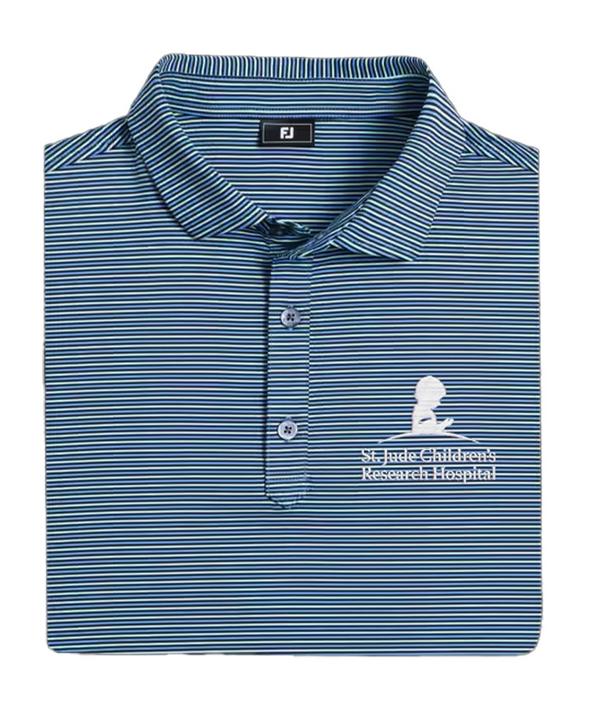 Primary image St. Jude FootJoy Smooth Stripe Lisle Polo - Navy