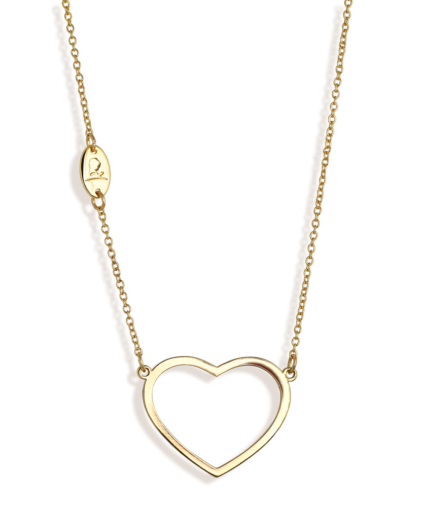 Open Heart Logo Necklace - Gold