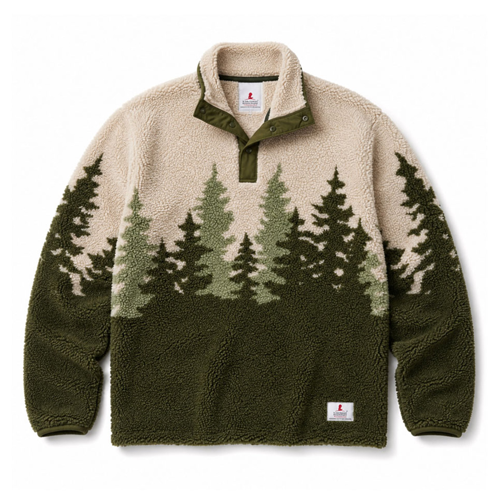 Primary image Patient Art Evergreen Forest Sherpa Pullover &ndash; Unisex