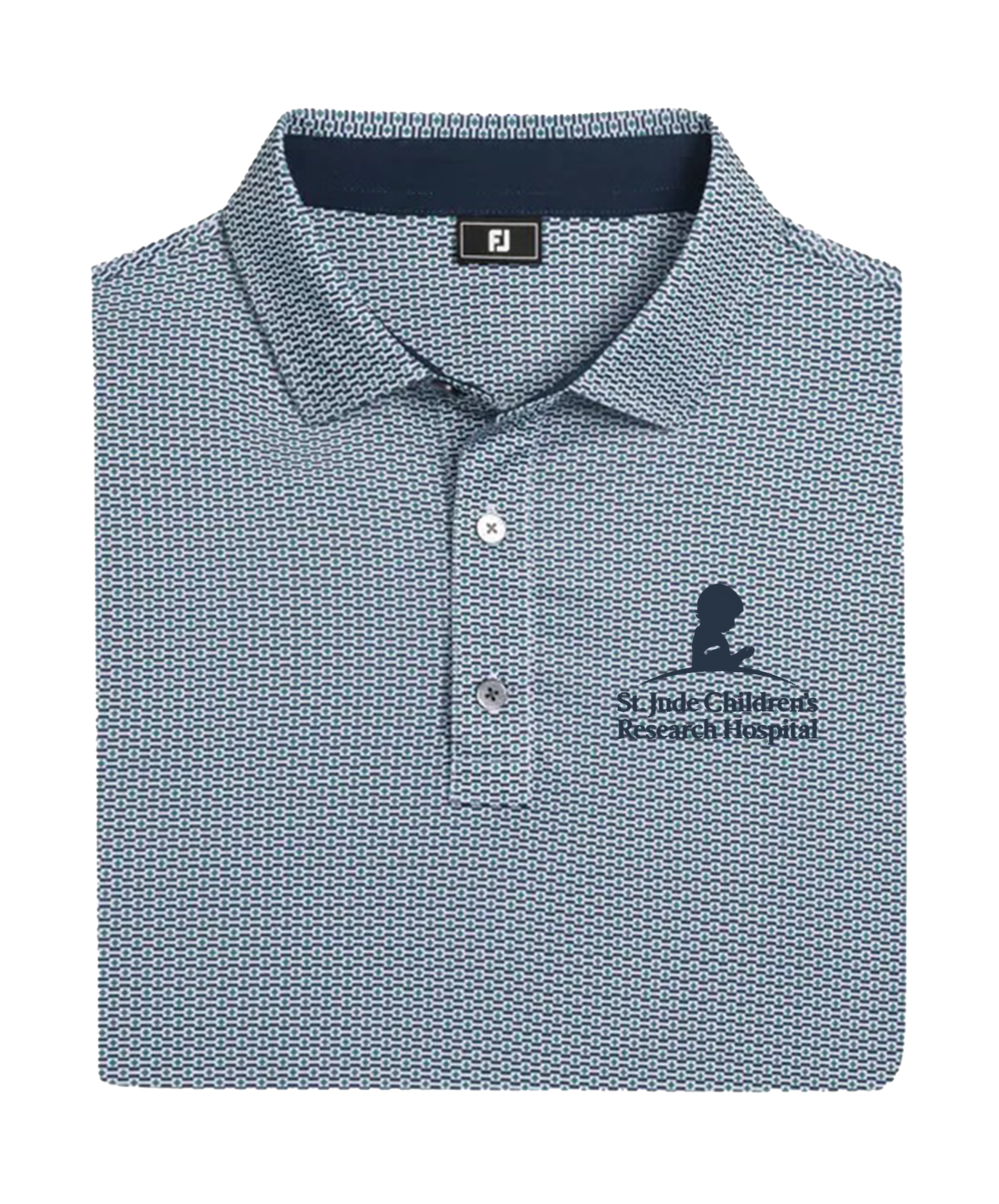 Primary image St. Jude Nautical Flag Lisle Polo &mdash; Navy