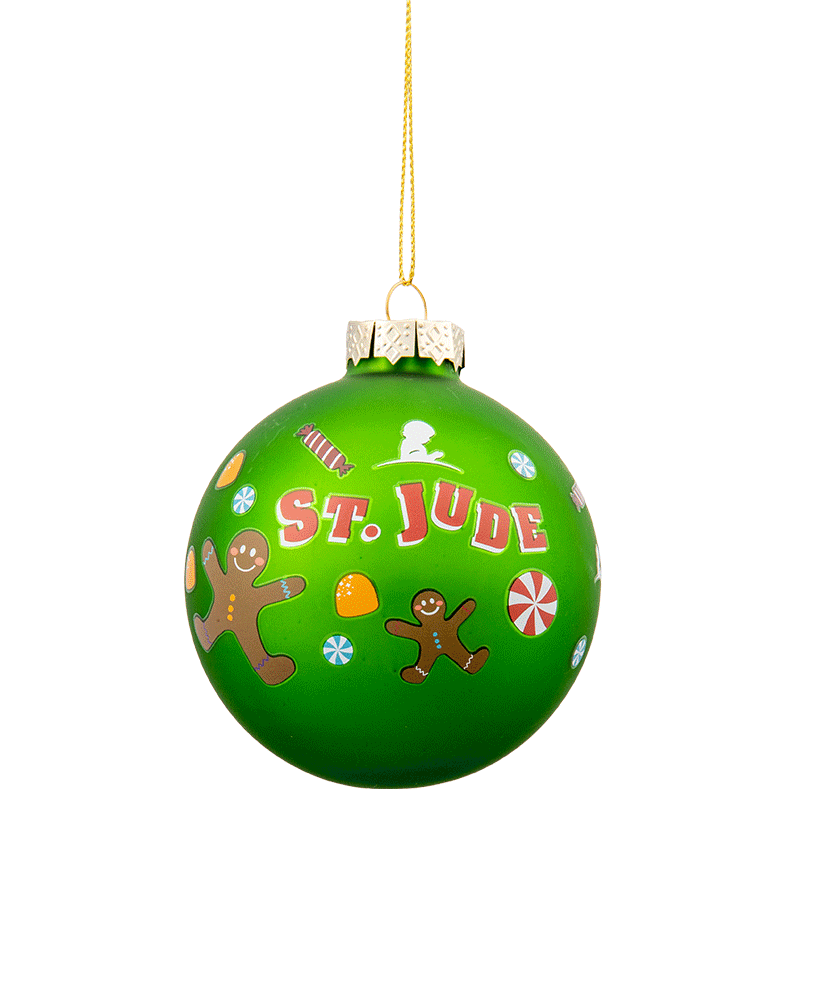 Patient Art Inspired Gingerbread 3 Inch Glass Ornament