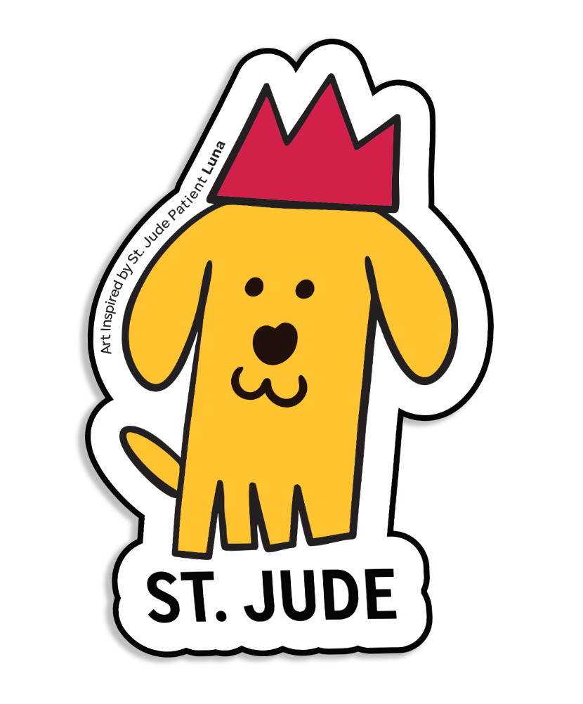 Primary image Patient Art (Taffy) Dog 3" Vinyl Sticker - Luna