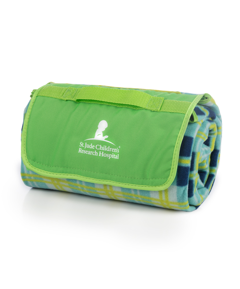 Roll Up Picnic Blanket Lime Green St. Jude Gift Shop