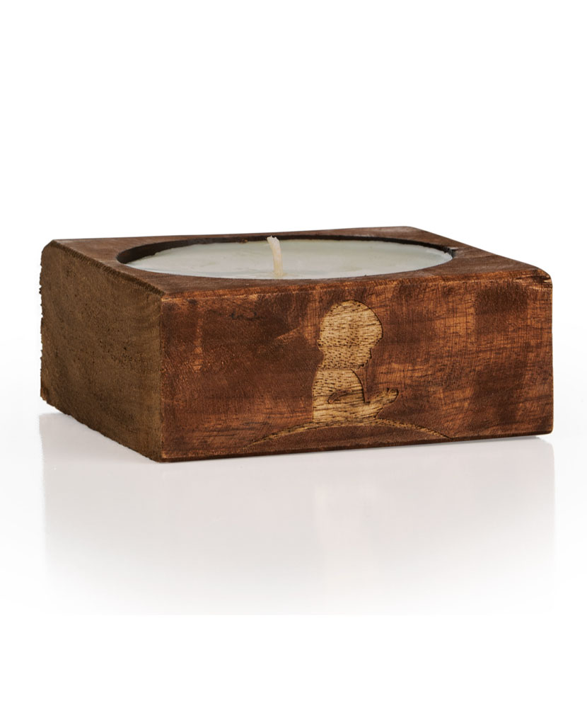 Wood Stained Linen Scent Candle - St. Jude Gift Shop